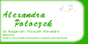 alexandra poloczek business card